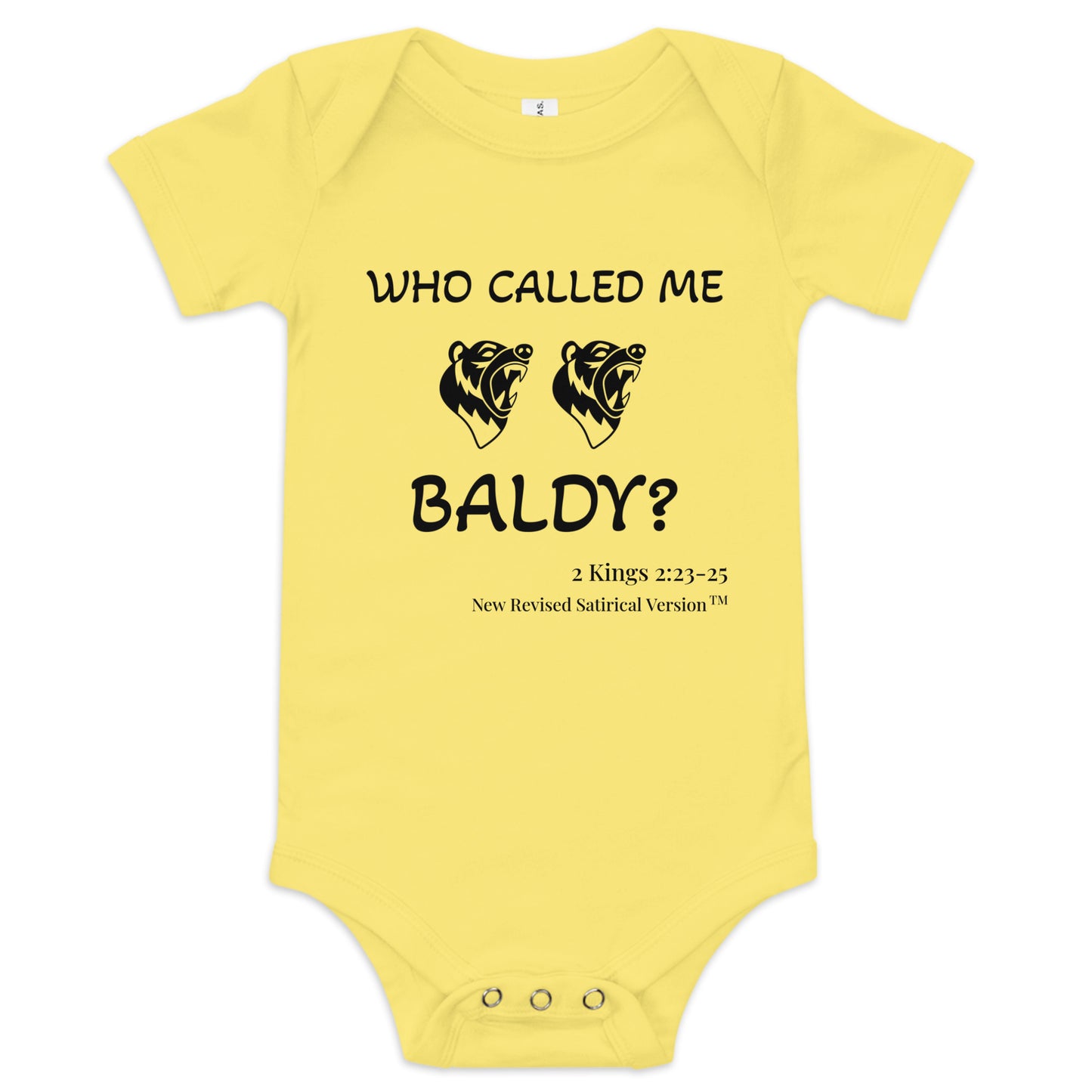 Baby Short Sleeve One Piece | Who Called Me Baldy