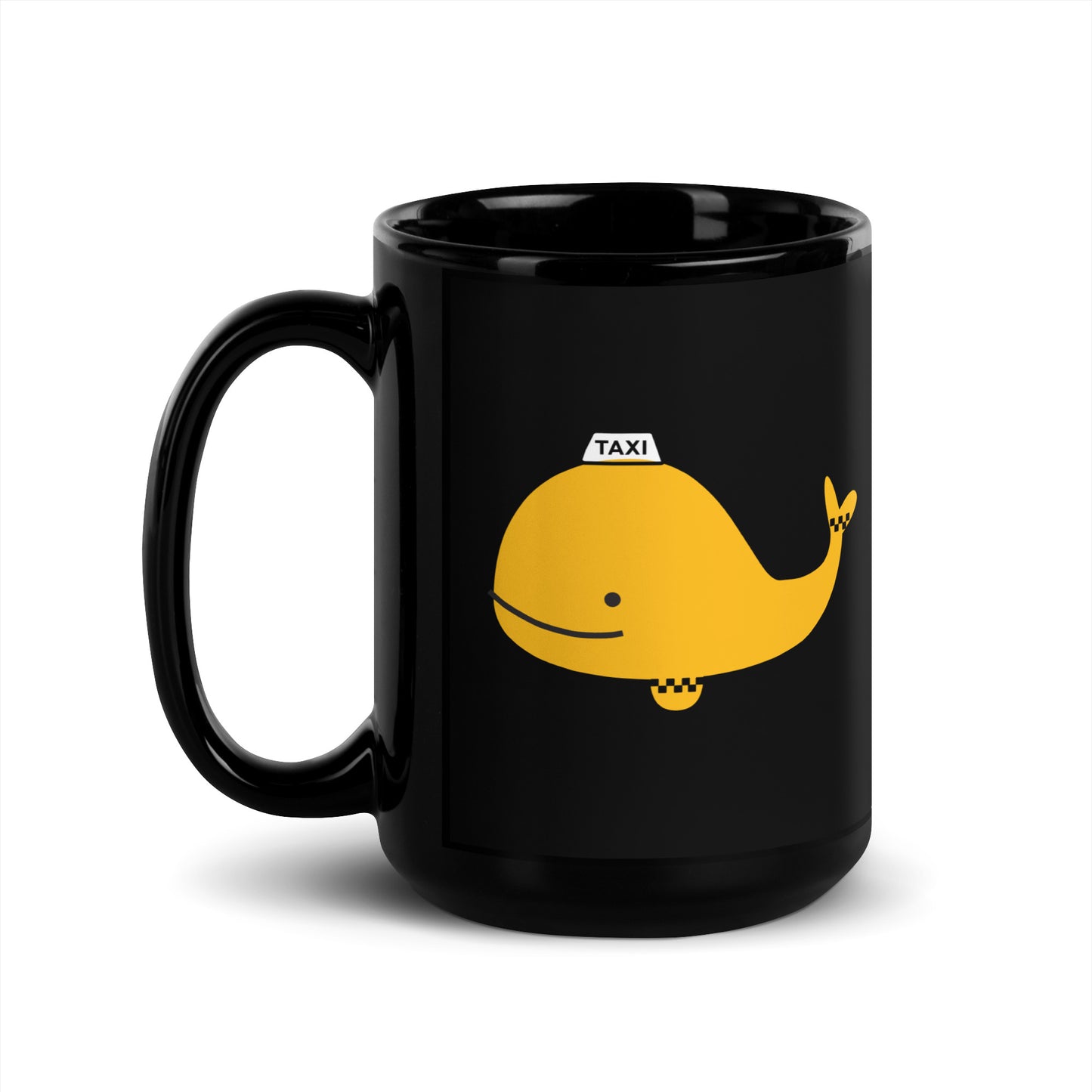 Black Glossy Mug | Whale Taxi