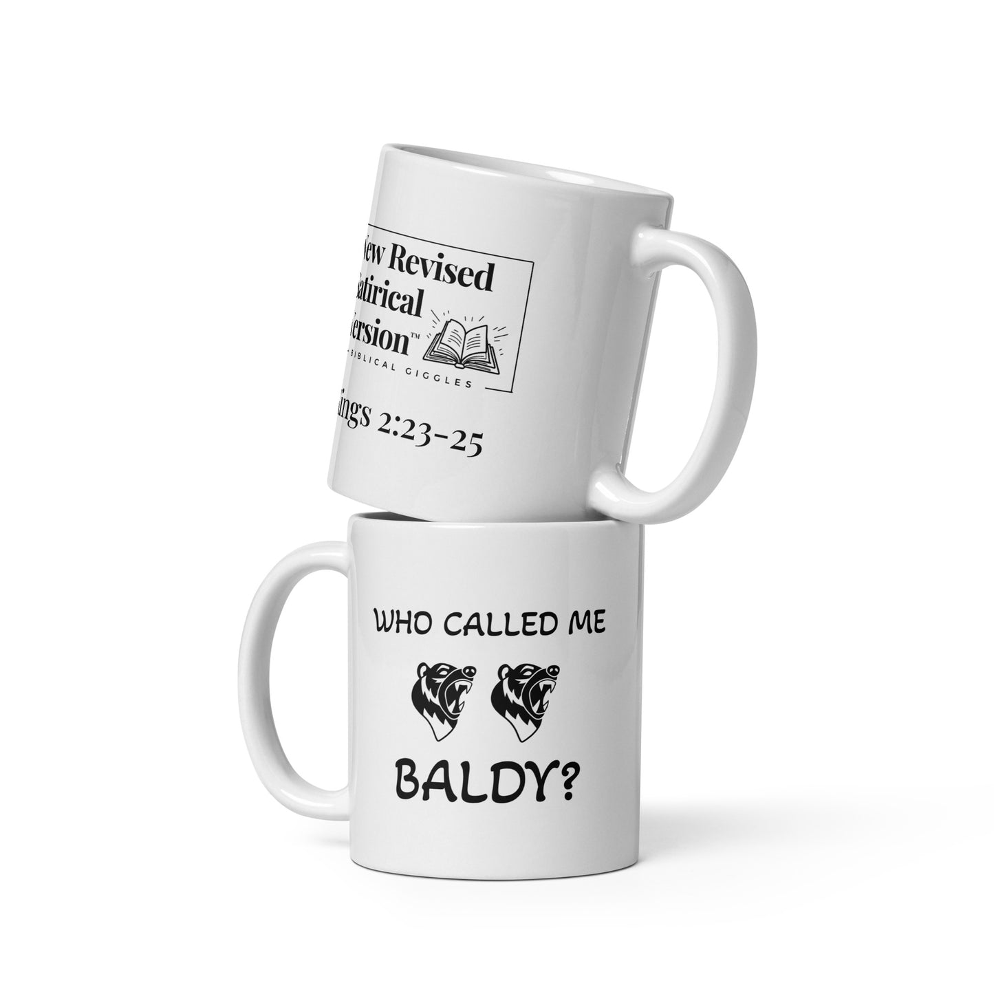 White Glossy Mug | Who Called Me Baldy