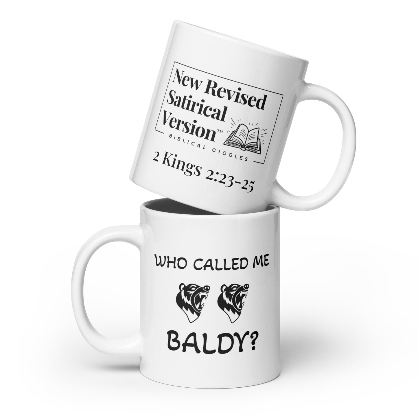 White Glossy Mug | Who Called Me Baldy