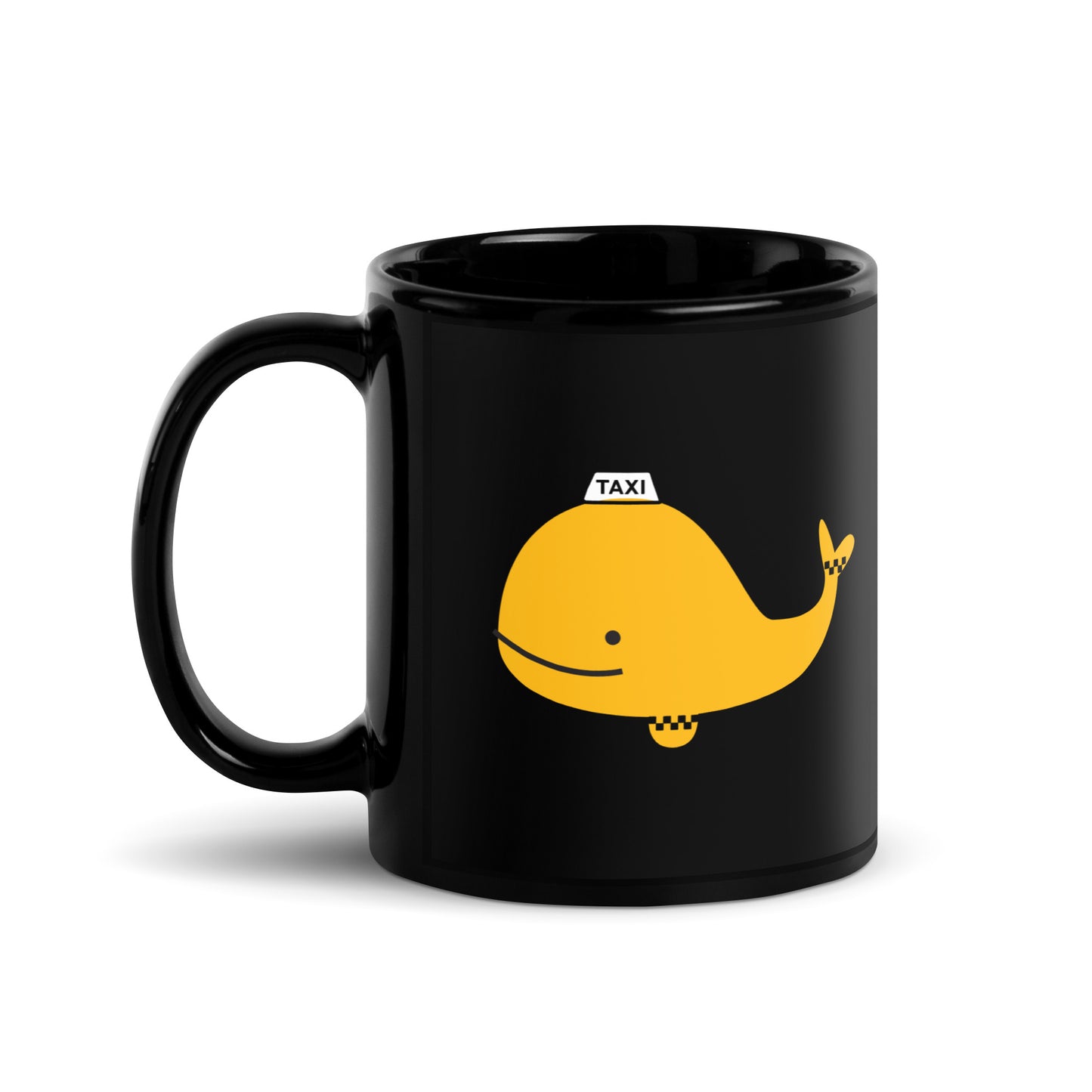 Whale Taxi | New Revised Satitrical Version | Black Glossy Mug