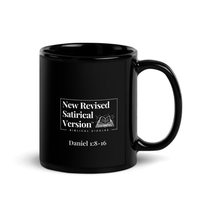 Biblical Vegetarian | New Revised Satirical Version | Black Glossy Mug