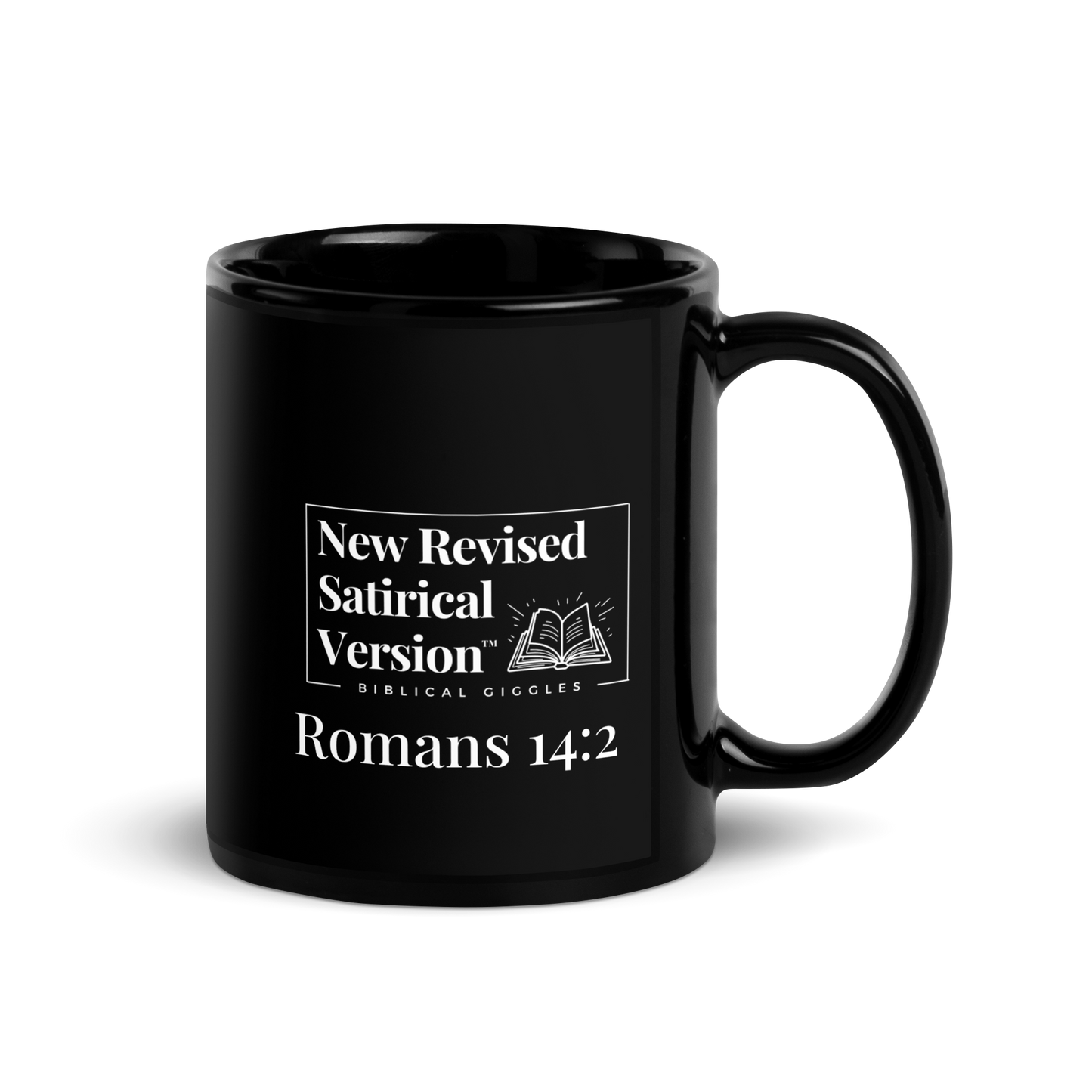 Biblical Carnivore | New Revised Satirical Version | Black Glossy Mug