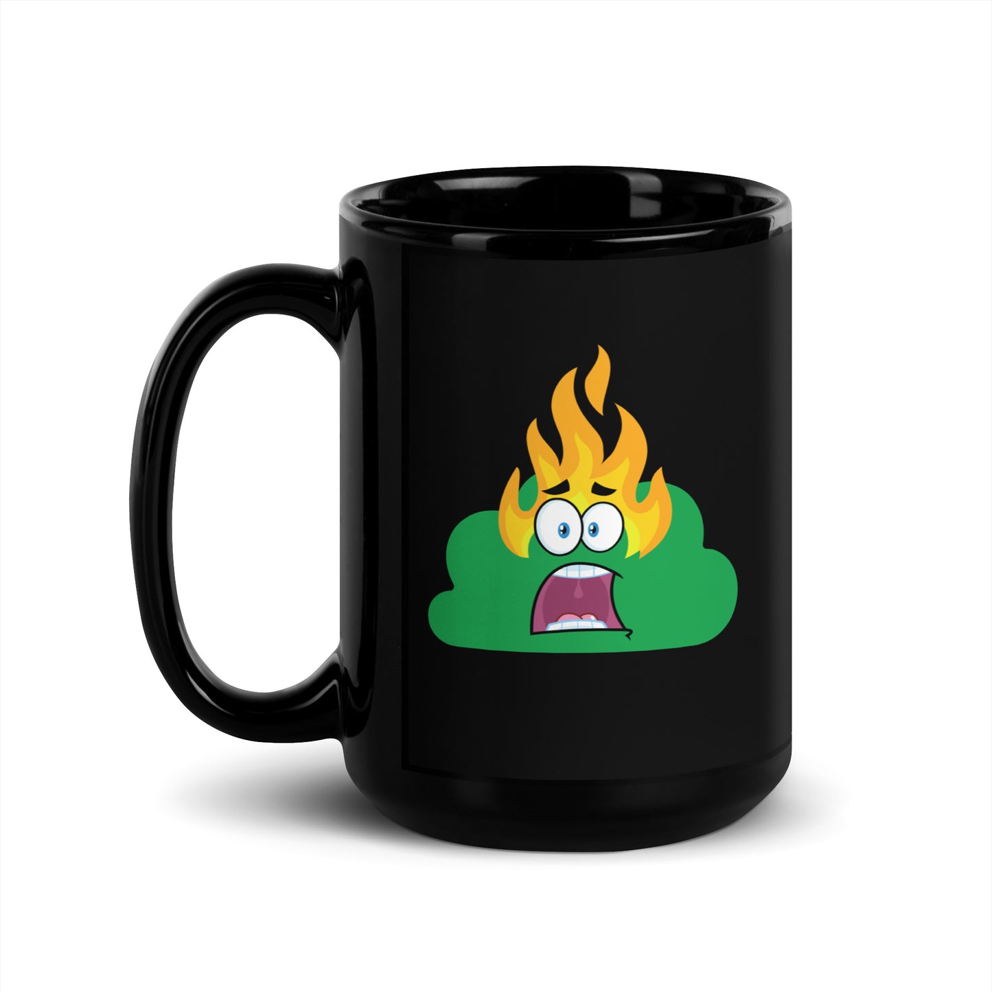 Black Glossy Mug | Burning Bush