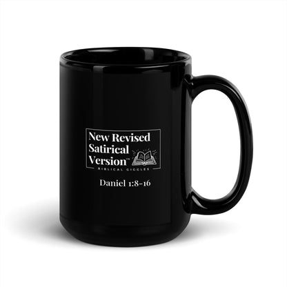 Biblical Vegetarian | New Revised Satirical Version | Black Glossy Mug