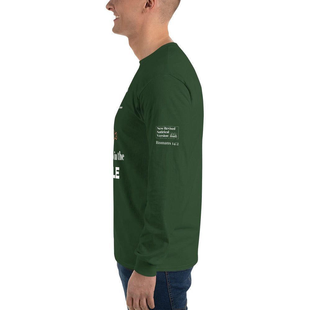 Biblical Carnivore | New Revised Satirical Version | Men’s Long Sleeve Shirt