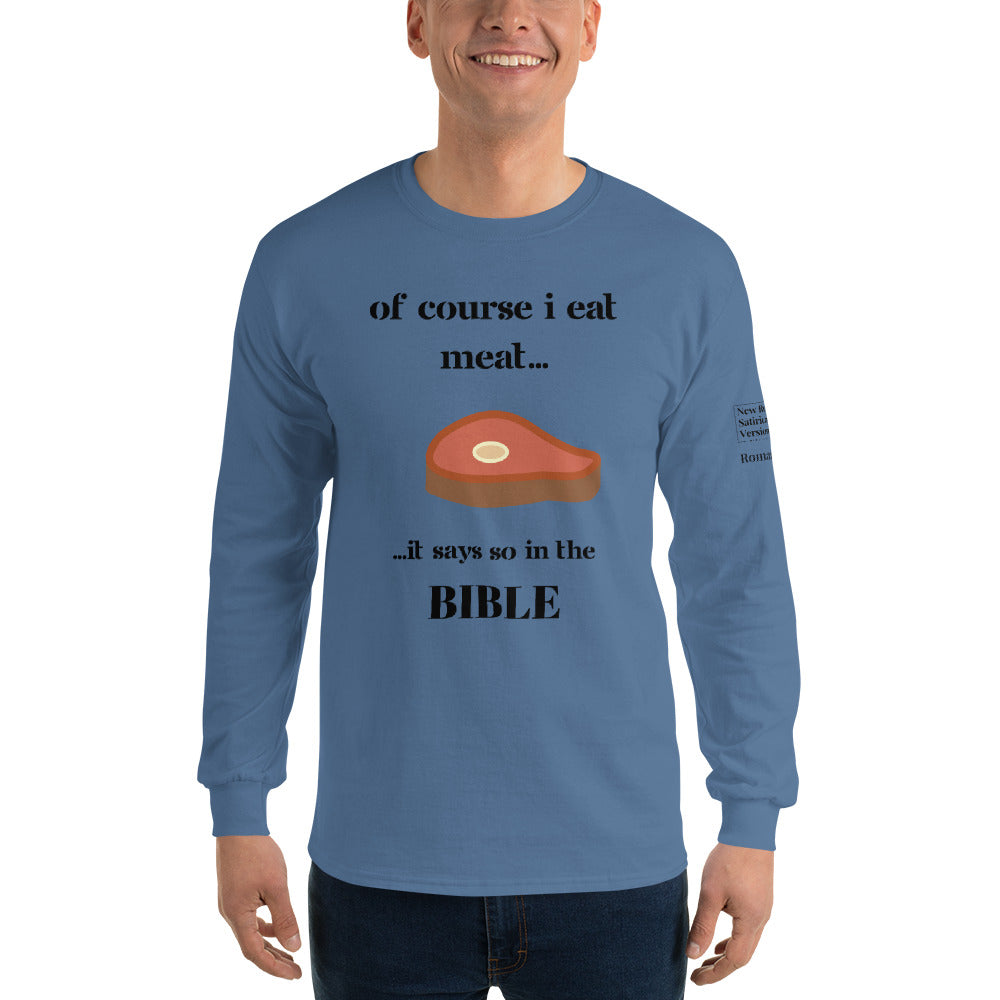 Biblical Carnivore | New Revised Satirical Version | Men’s Long Sleeve Shirt