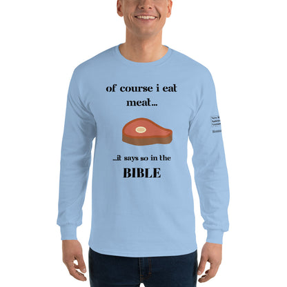 Biblical Carnivore | New Revised Satirical Version | Men’s Long Sleeve Shirt