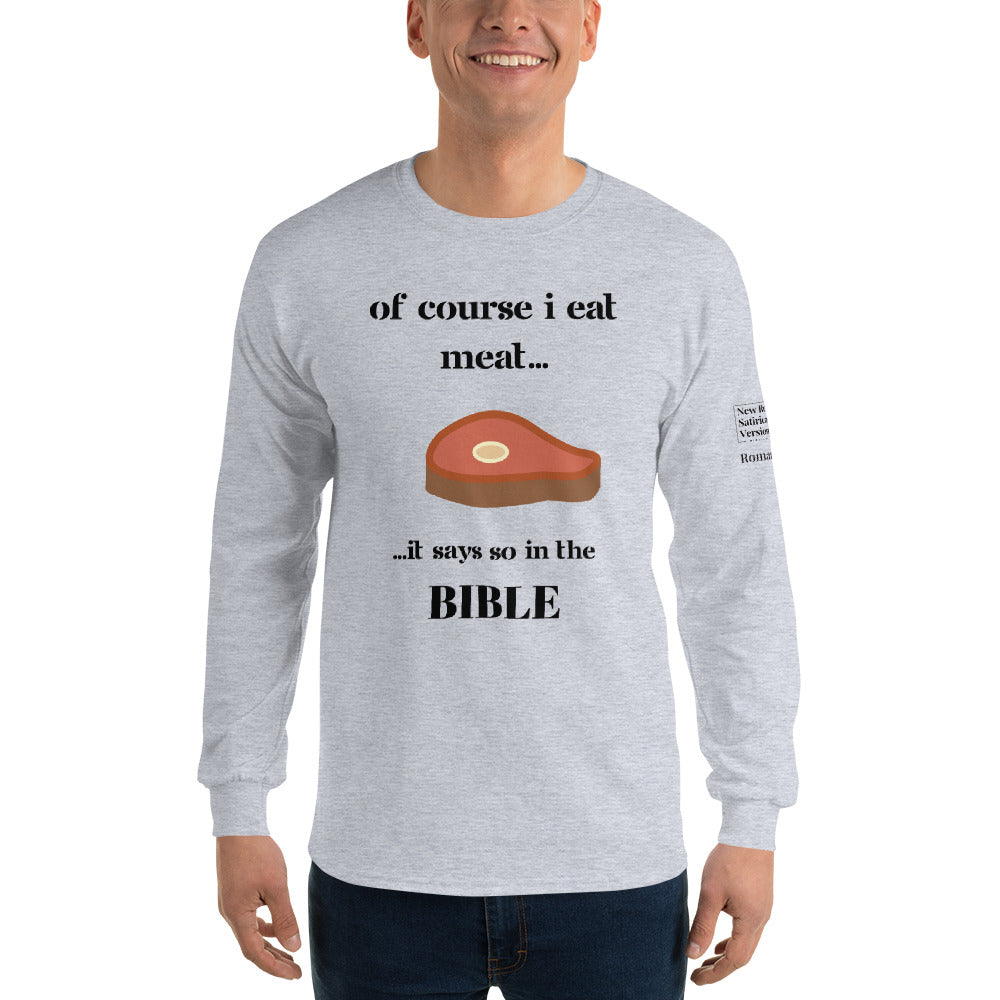 Biblical Carnivore | New Revised Satirical Version | Men’s Long Sleeve Shirt