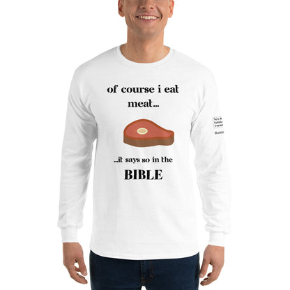 Biblical Carnivore | New Revised Satirical Version | Men’s Long Sleeve Shirt