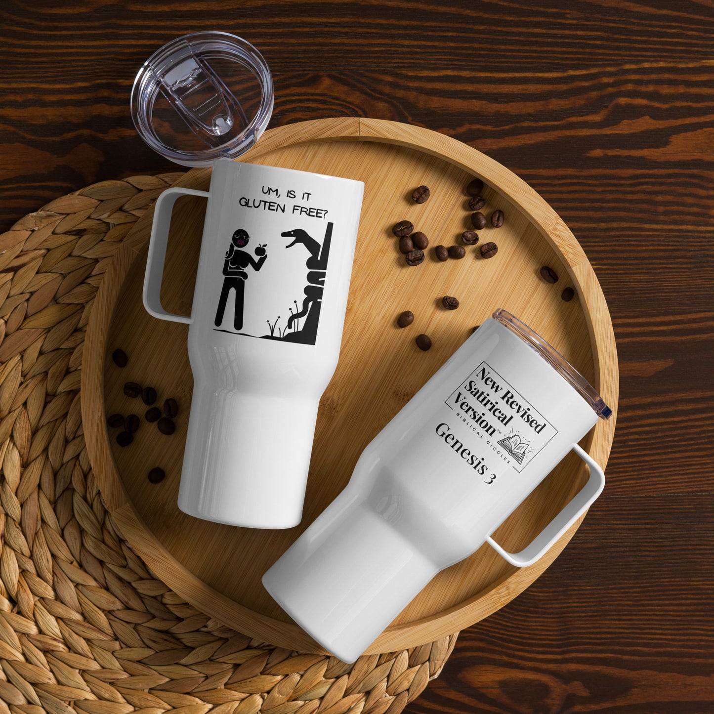 Gluten-Free Eve | New Revised Satirical Version | Travel mug with a handle