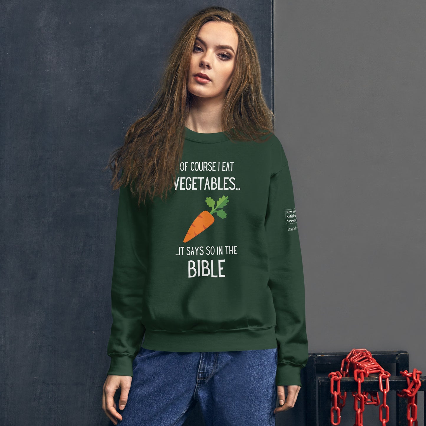 Biblical Vegetarian | New Revised Satirical Version | Unisex Sweatshirt
