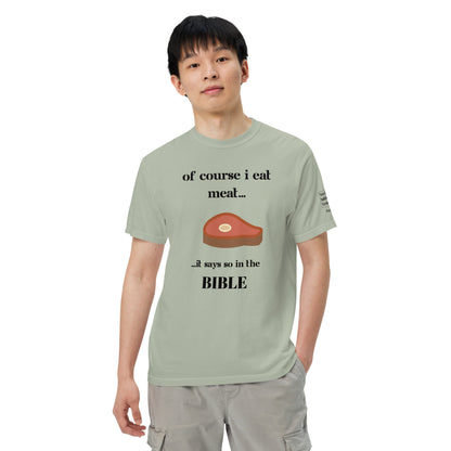 Biblical Carnivore | New Revised Satirical Version | Unisex garment-dyed heavyweight t-shirt