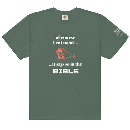 Biblical Carnivore | New Revised Satirical Version | Unisex garment-dyed heavyweight t-shirt