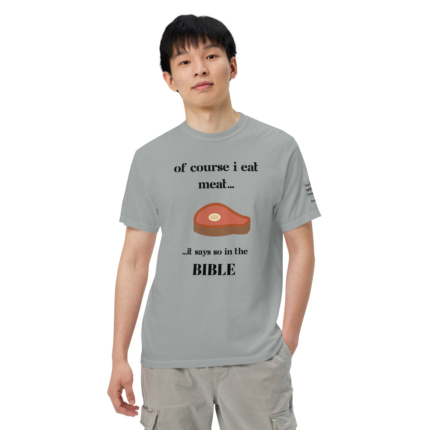 Biblical Carnivore | New Revised Satirical Version | Unisex garment-dyed heavyweight t-shirt