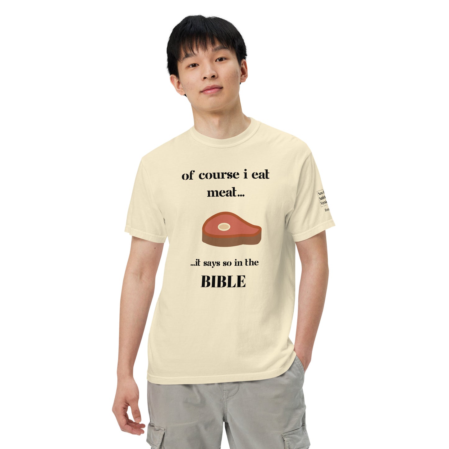 Biblical Carnivore | New Revised Satirical Version | Unisex garment-dyed heavyweight t-shirt