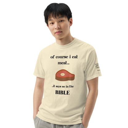 Biblical Carnivore | New Revised Satirical Version | Unisex garment-dyed heavyweight t-shirt