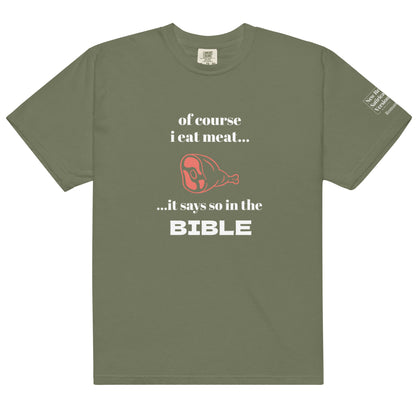 Biblical Carnivore | New Revised Satirical Version | Unisex garment-dyed heavyweight t-shirt