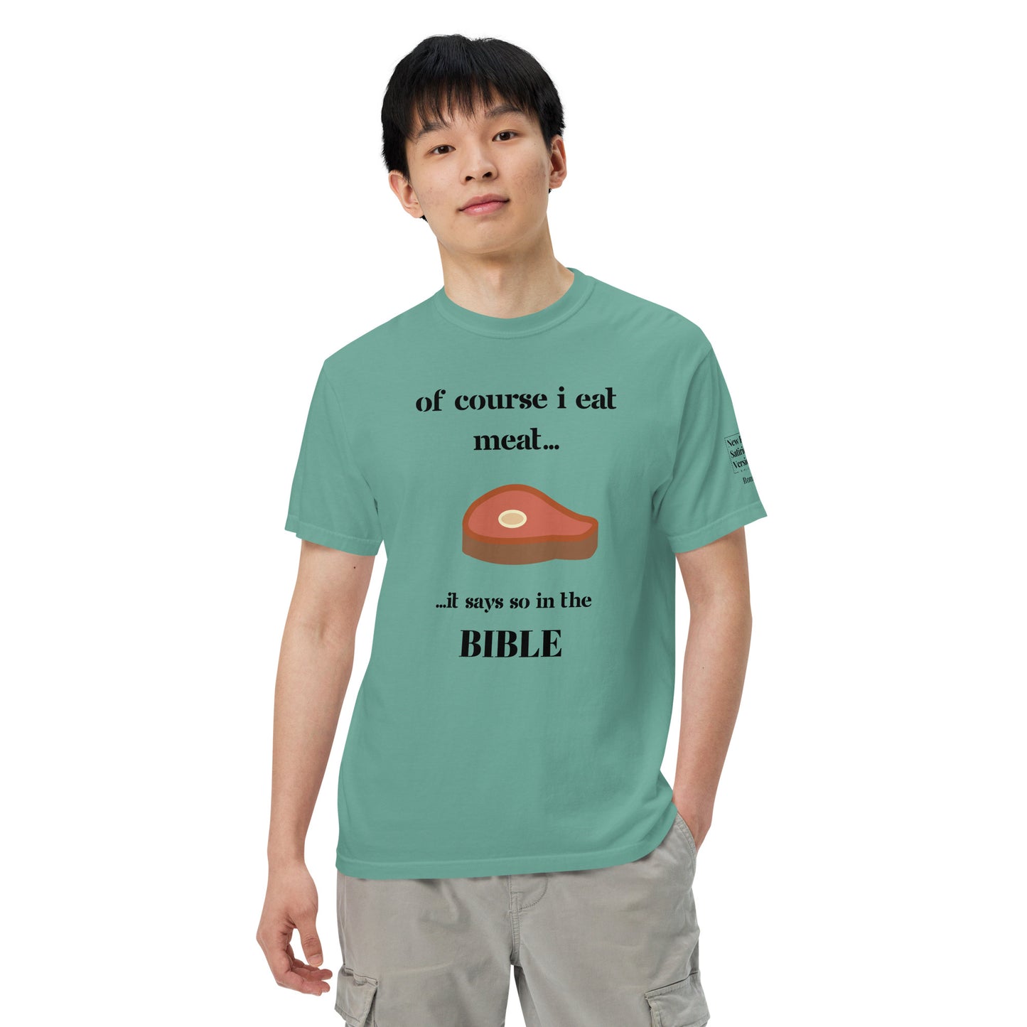 Biblical Carnivore | New Revised Satirical Version | Unisex garment-dyed heavyweight t-shirt