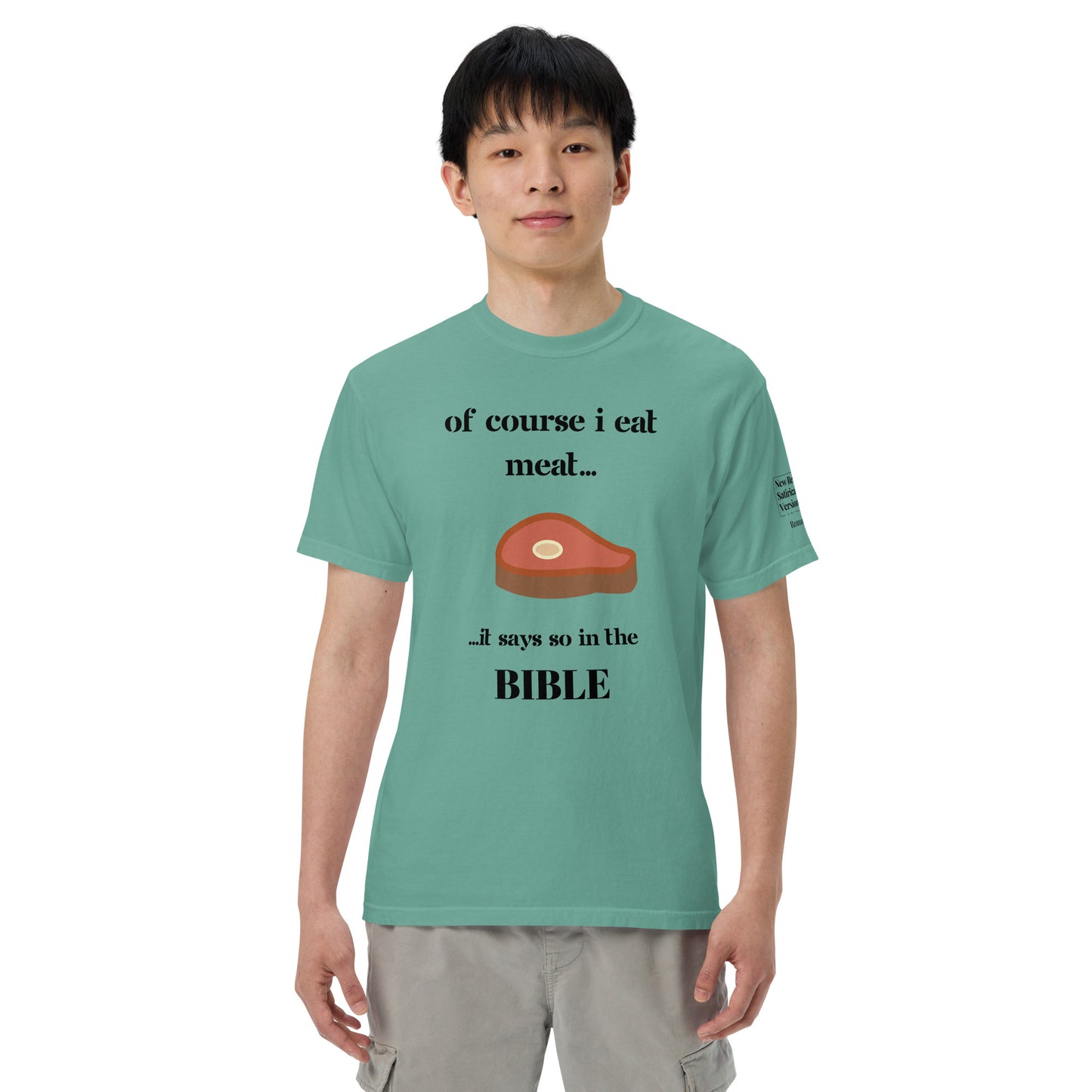 Biblical Carnivore | New Revised Satirical Version | Unisex garment-dyed heavyweight t-shirt