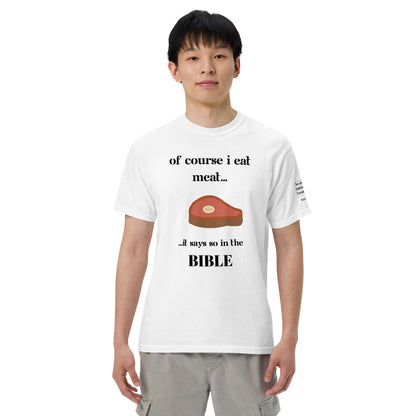 Biblical Carnivore | New Revised Satirical Version | Unisex garment-dyed heavyweight t-shirt