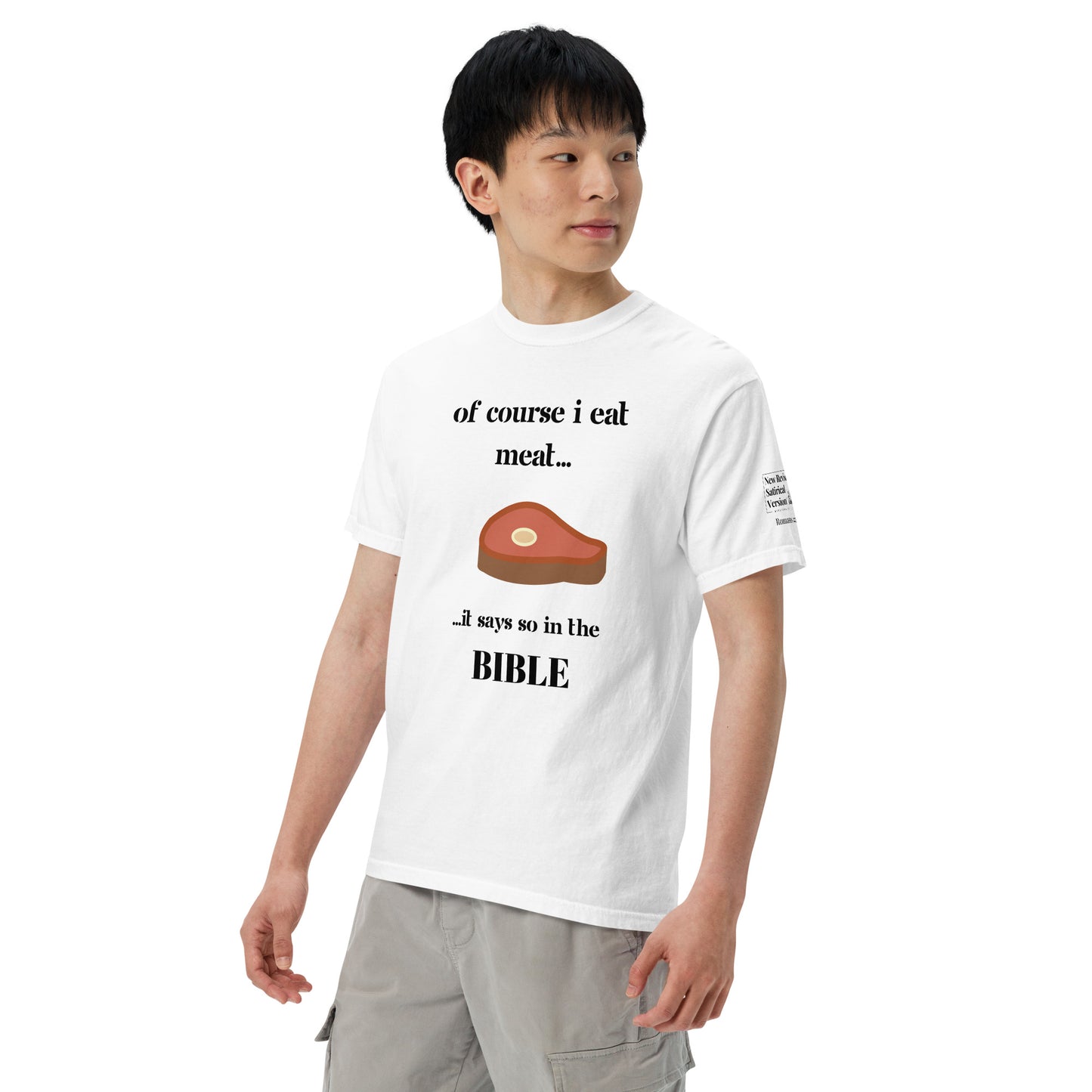 Biblical Carnivore | New Revised Satirical Version | Unisex garment-dyed heavyweight t-shirt