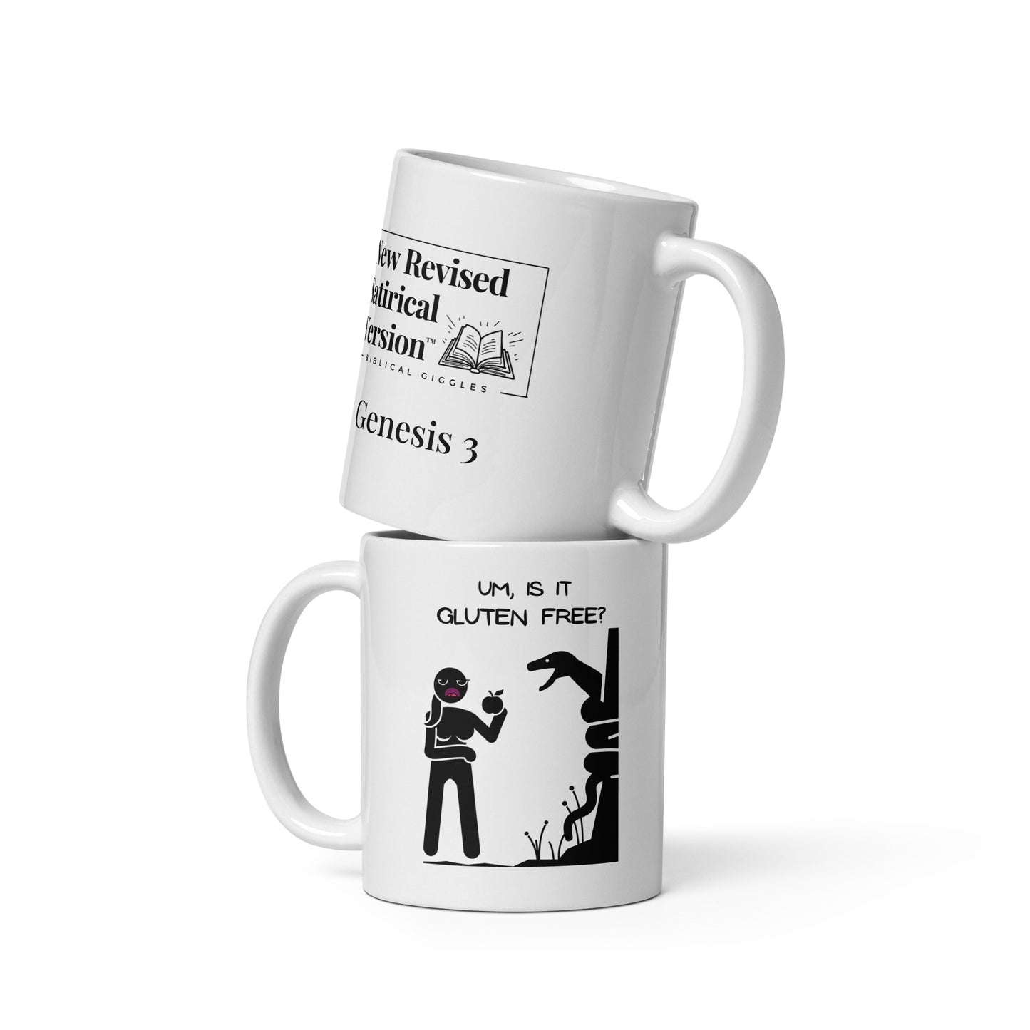 Gluten-Free Eve | New Revised Satirical Version | White glossy mug