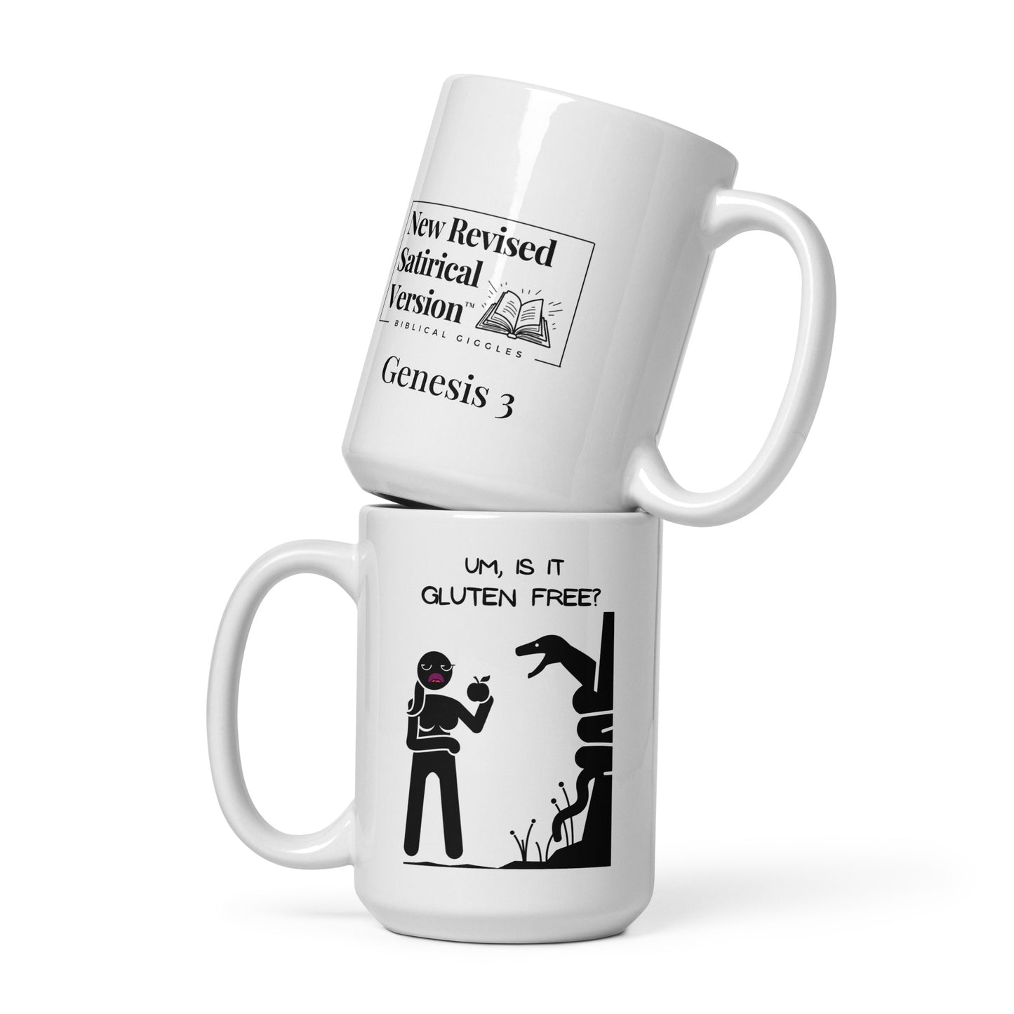 Gluten-Free Eve | New Revised Satirical Version | White glossy mug