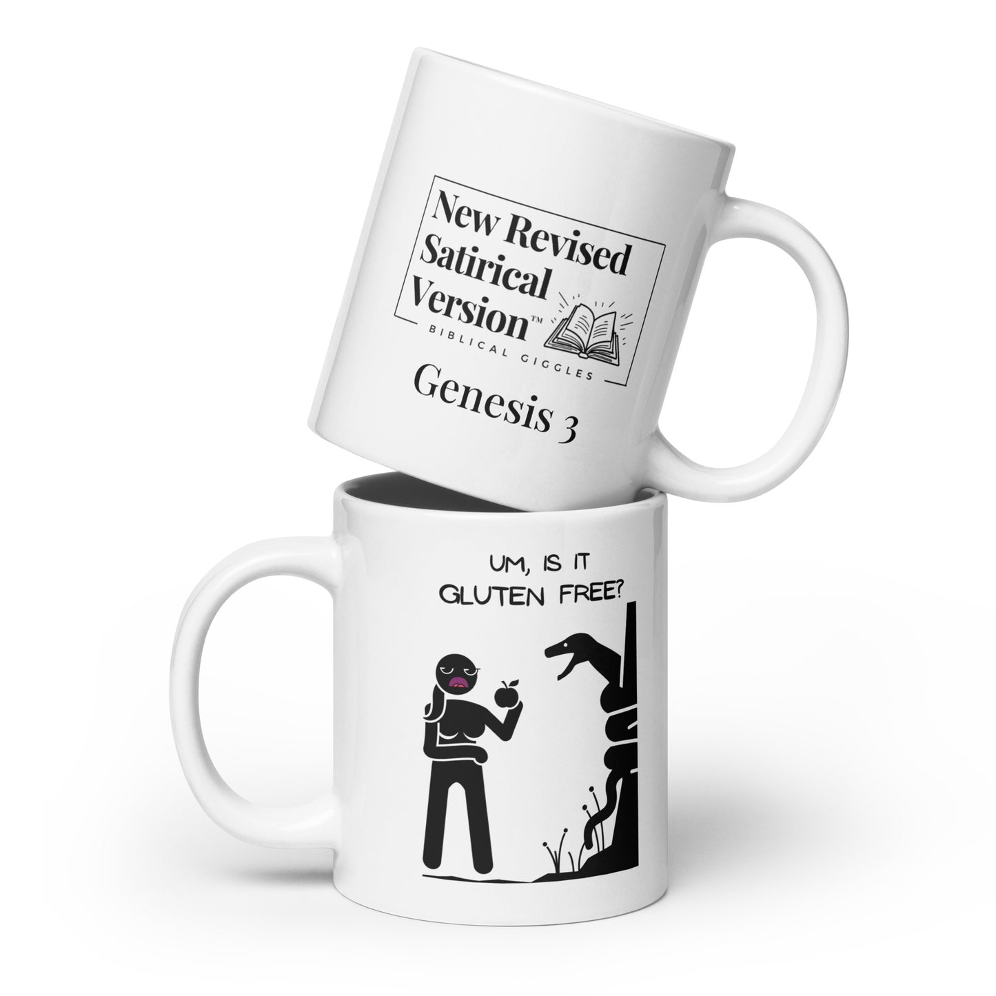 Gluten-Free Eve | New Revised Satirical Version | White glossy mug