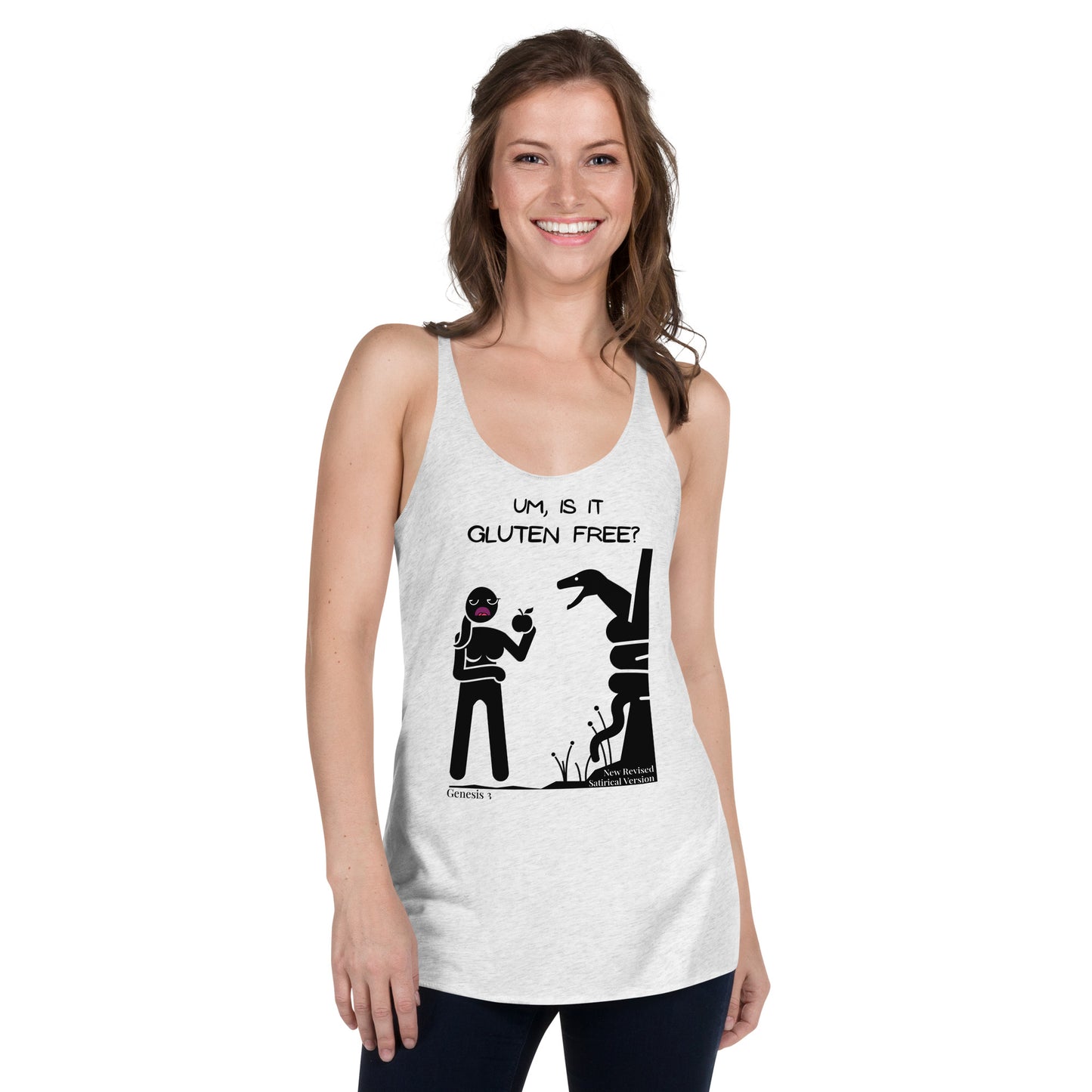 Gluten-Free Eve | New Revised Satirical Version | Women's Racerback Tank