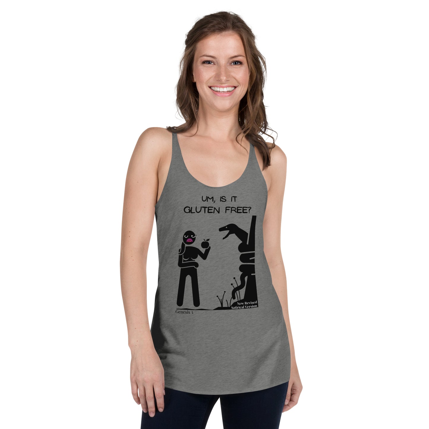 Gluten-Free Eve | New Revised Satirical Version | Women's Racerback Tank