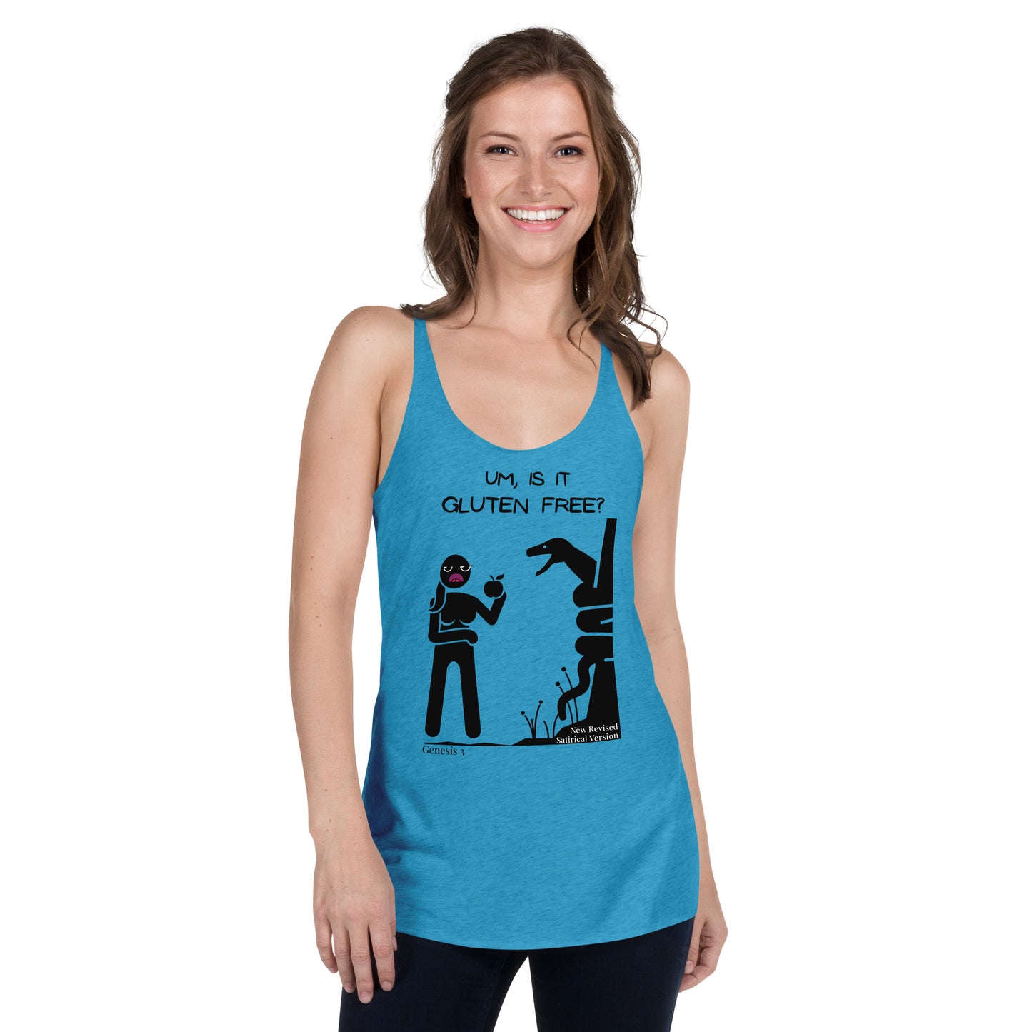 Gluten-Free Eve | New Revised Satirical Version | Women's Racerback Tank